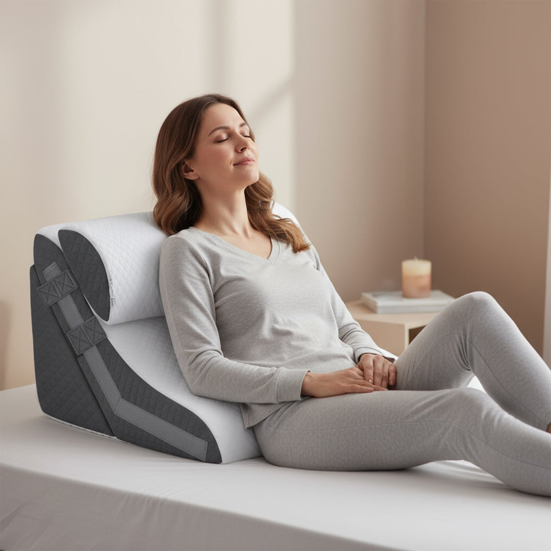 Cooling Wedge Pillow with Breathable Fabric for Sleeping, Reading and Lounging | Cool Incline for Relaxed Positions | Wedge Pillows