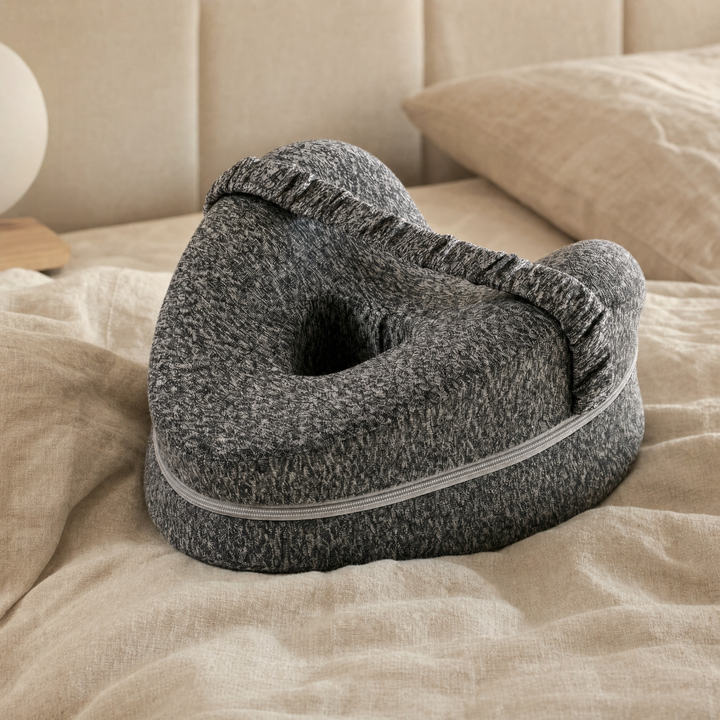Contoured Memory Foam Knee Pillow with Centre Contour for Side Sleepers | Keeps Knees Apart, Spine Aligned | Knee Pillows