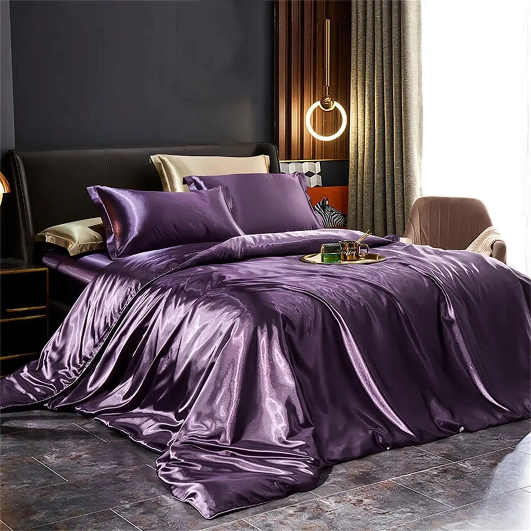 Mulberry Silk Luxury Bedding Set, 4 Pieces, 100% Mulberry Silk | A Silk Bed Dressed in Four Pieces | Bedding Sets