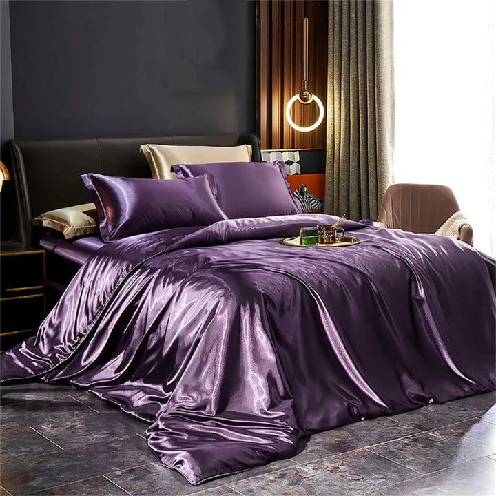 Mulberry Silk Luxury Bedding Set, 4 Pieces, 100% Mulberry Silk | A Silk Bed Dressed in Four Pieces | Bedding Sets