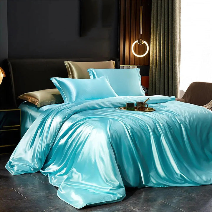 Mulberry Silk Luxury Bedding Set, 4 Pieces, 100% Mulberry Silk | A Silk Bed Dressed in Four Pieces | Bedding Sets