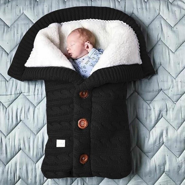 Swedish Fleece Knitted Linen Baby Blanket and Swaddle Wrap | Snug Warmth for Newborns | Baby Blankets
