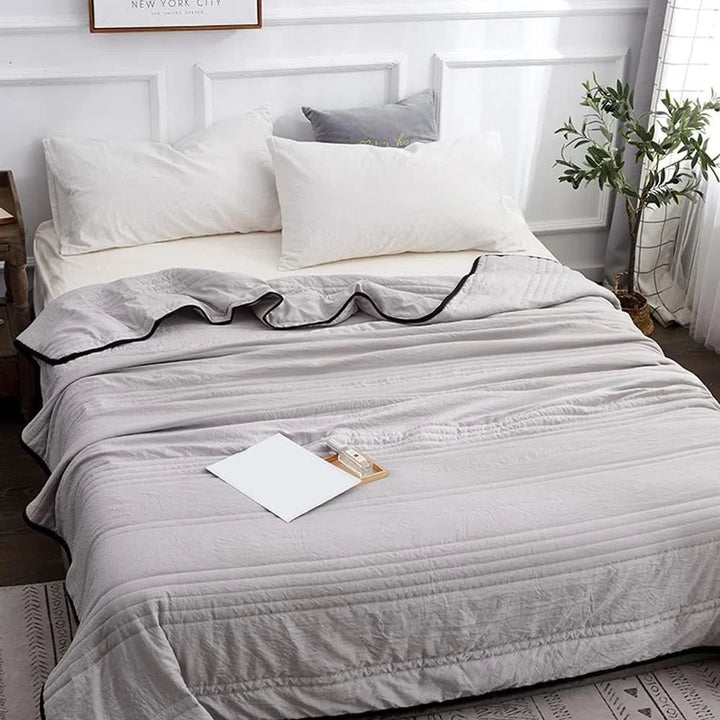 Cool-Touch Breathable Blanket in Dense Weave, Machine Washable | Cool-Touch Weave for Warm Sleepers | Cooling Blankets