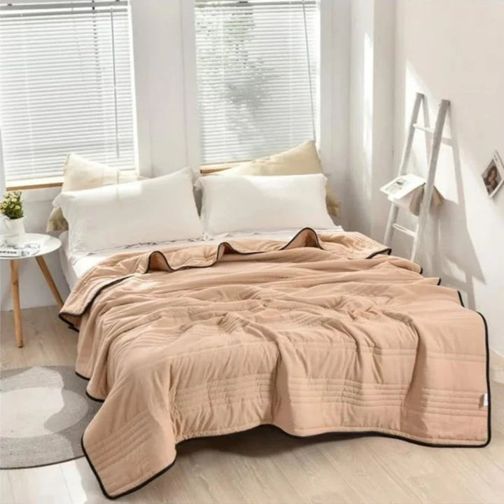 Cool-Touch Breathable Blanket in Dense Weave, Machine Washable | Cool-Touch Weave for Warm Sleepers | Cooling Blankets