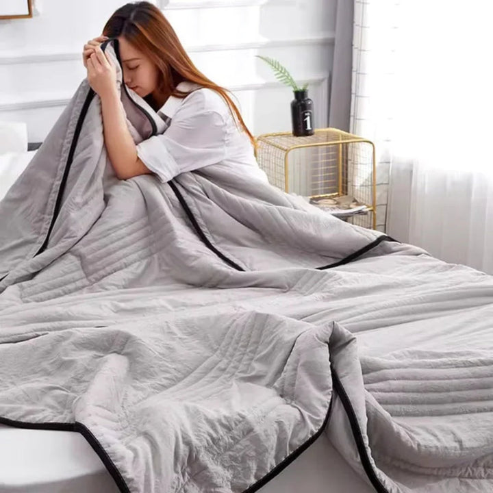 Cool-Touch Breathable Blanket in Dense Weave, Machine Washable | Cool-Touch Weave for Warm Sleepers | Cooling Blankets
