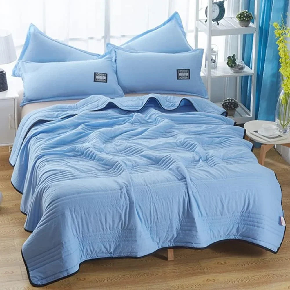 Cool-Touch Breathable Blanket in Dense Weave, Machine Washable | Cool-Touch Weave for Warm Sleepers | Cooling Blankets