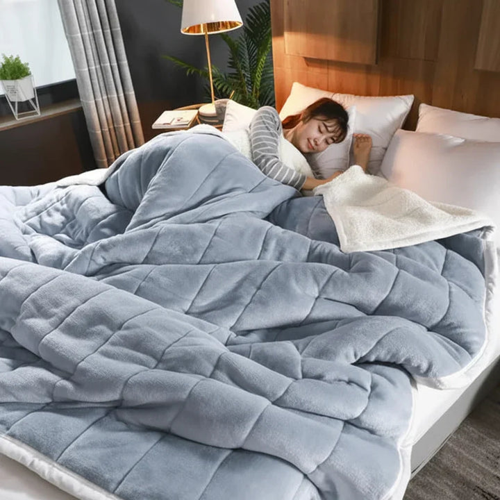 Heavy Winter-Weight Flannel Blanket, Double-Brushed and Machine Washable | Winter-Weight Flannel for Cold Nights | Throw Blankets