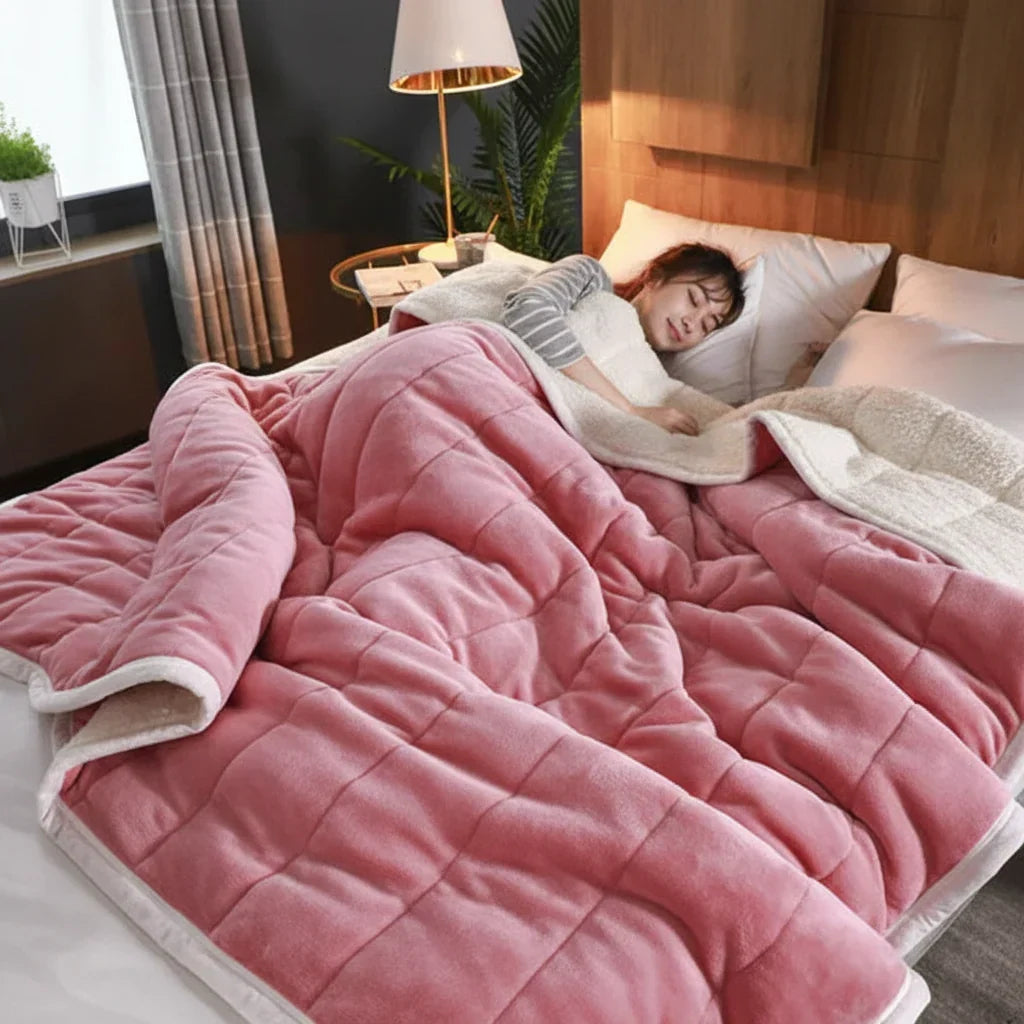 Heavy Winter-Weight Flannel Blanket, Double-Brushed and Machine Washable | Winter-Weight Flannel for Cold Nights | Throw Blankets