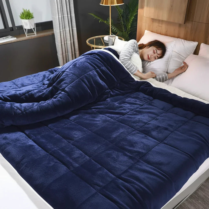 Heavy Winter-Weight Flannel Blanket, Double-Brushed and Machine Washable | Winter-Weight Flannel for Cold Nights | Throw Blankets