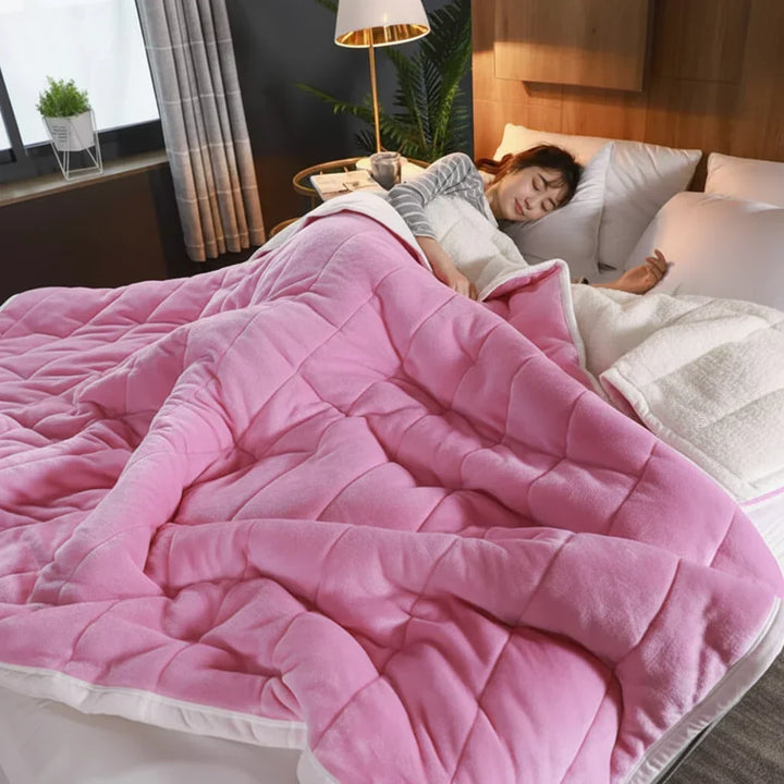 Heavy Winter-Weight Flannel Blanket, Double-Brushed and Machine Washable | Winter-Weight Flannel for Cold Nights | Throw Blankets