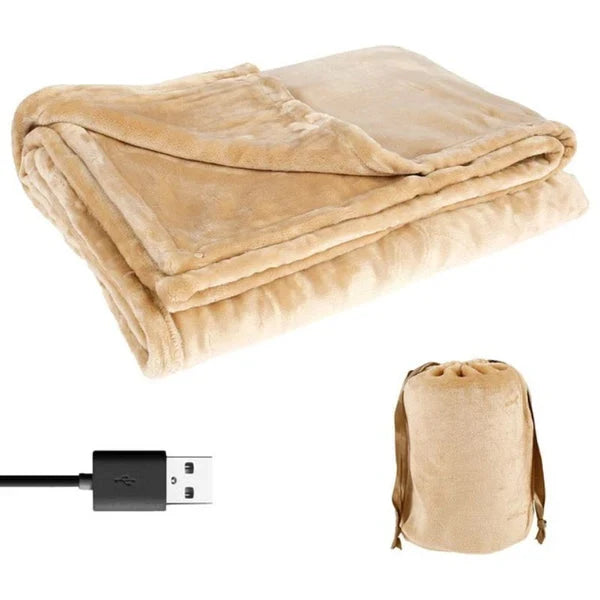 USB Powered Heated Blanket for Two with Detachable Cable | Shared Upper-Body Warmth | Heated Blankets