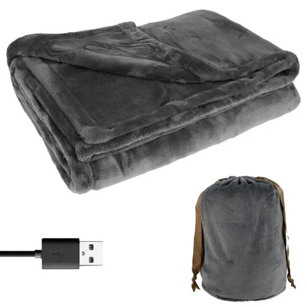 USB Powered Heated Blanket for Two with Detachable Cable | Shared Upper-Body Warmth | Heated Blankets