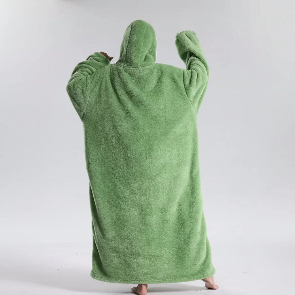 Oversized Hoodie Blanket in Double-Brushed Fleece with Hood and Pouch Pocket | Oversized Hoodie Blanket Warmth | Wearable Blankets