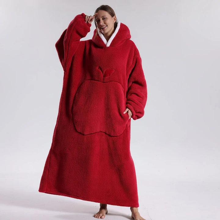 Oversized Hoodie Blanket in Double-Brushed Fleece with Hood and Pouch Pocket | Oversized Hoodie Blanket Warmth | Wearable Blankets