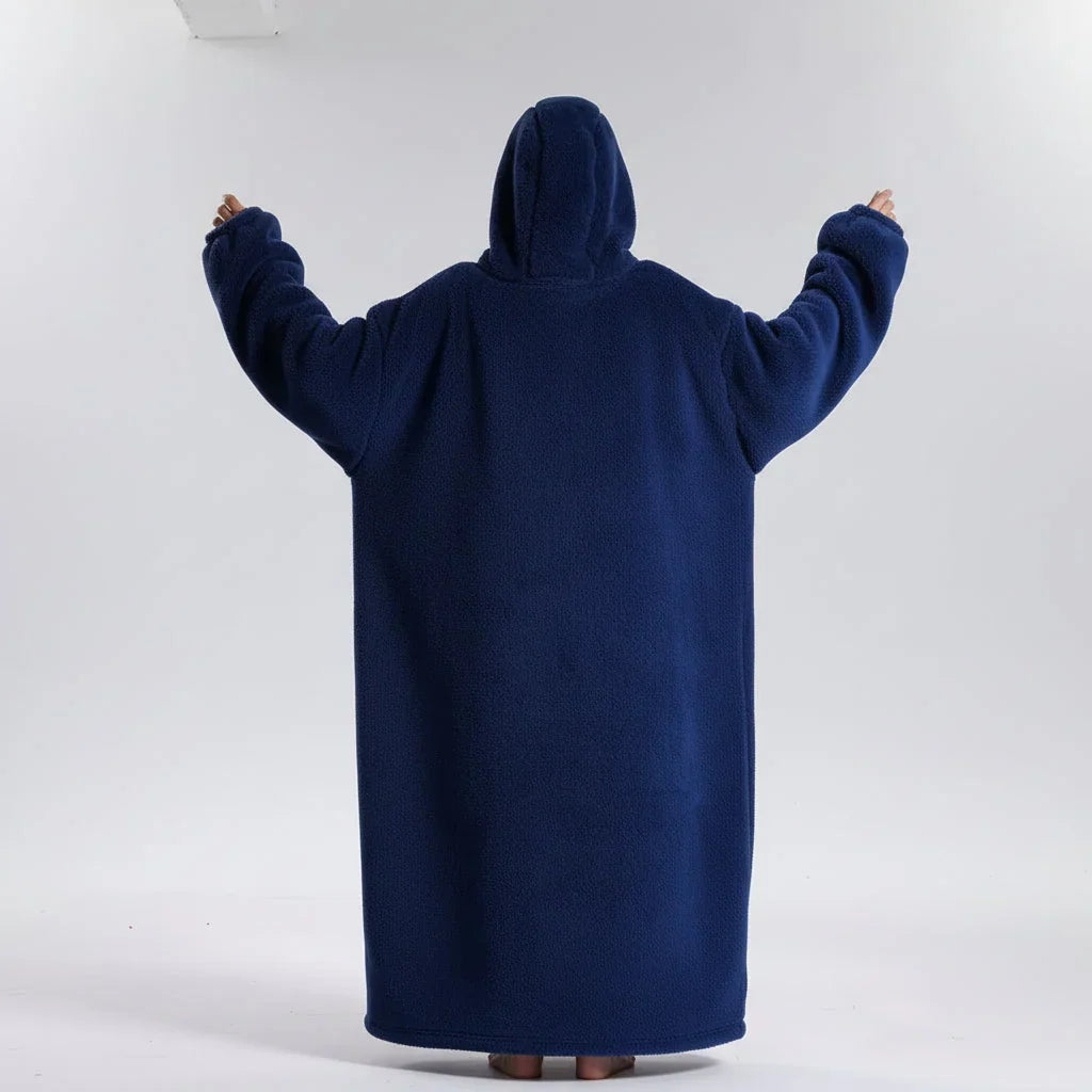 Oversized Hoodie Blanket in Double-Brushed Fleece with Hood and Pouch Pocket | Oversized Hoodie Blanket Warmth | Wearable Blankets