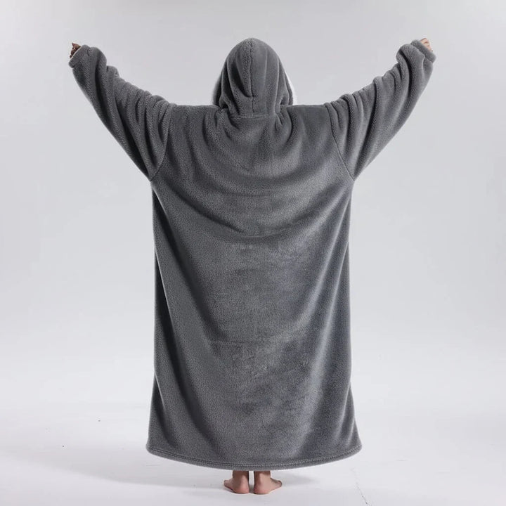 Oversized Hoodie Blanket in Double-Brushed Fleece with Hood and Pouch Pocket | Oversized Hoodie Blanket Warmth | Wearable Blankets