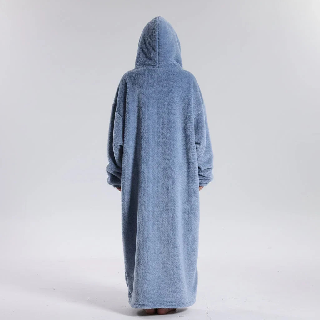Oversized Hoodie Blanket in Double-Brushed Fleece with Hood and Pouch Pocket | Oversized Hoodie Blanket Warmth | Wearable Blankets
