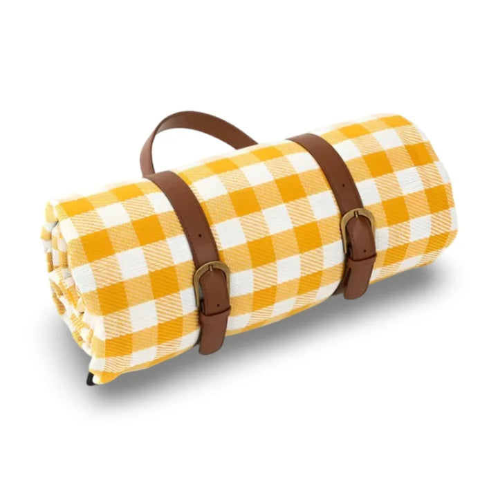 Waterproof Foldable Picnic Blanket with Quilted Layers and Carry Handle | Dry Comfortable Picnic Seating | Picnic Blankets