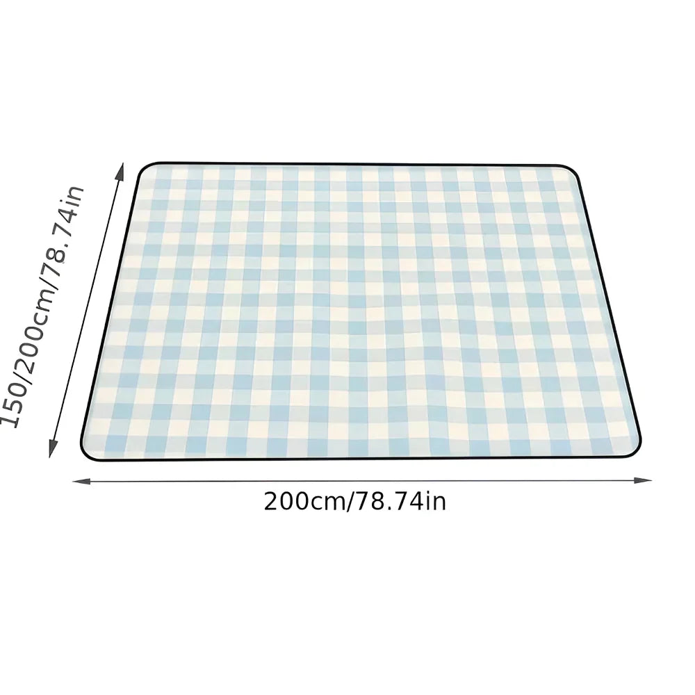 Waterproof Foldable Picnic Blanket with Quilted Layers and Carry Handle | Dry Comfortable Picnic Seating | Picnic Blankets