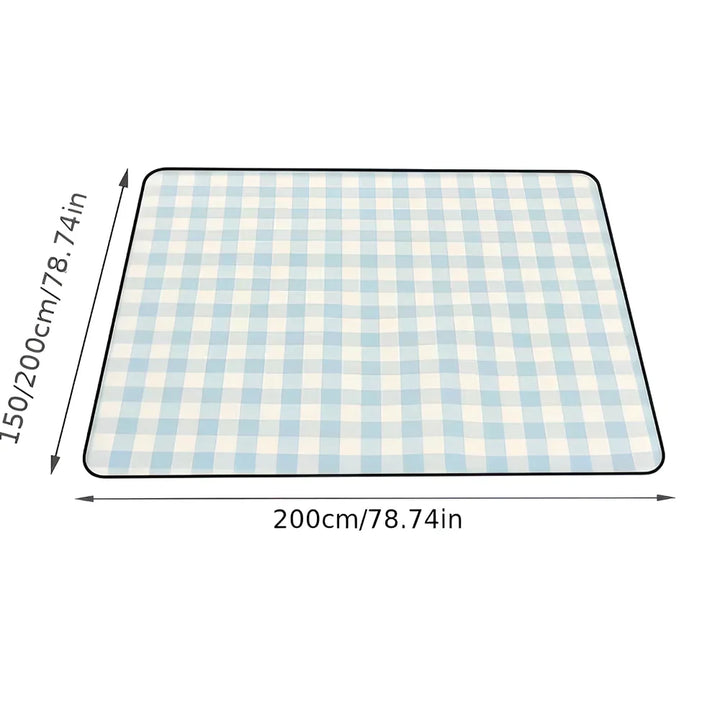 Waterproof Foldable Picnic Blanket with Quilted Layers and Carry Handle | Dry Comfortable Picnic Seating | Picnic Blankets