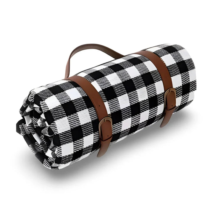 Waterproof Foldable Picnic Blanket with Quilted Layers and Carry Handle | Dry Comfortable Picnic Seating | Picnic Blankets