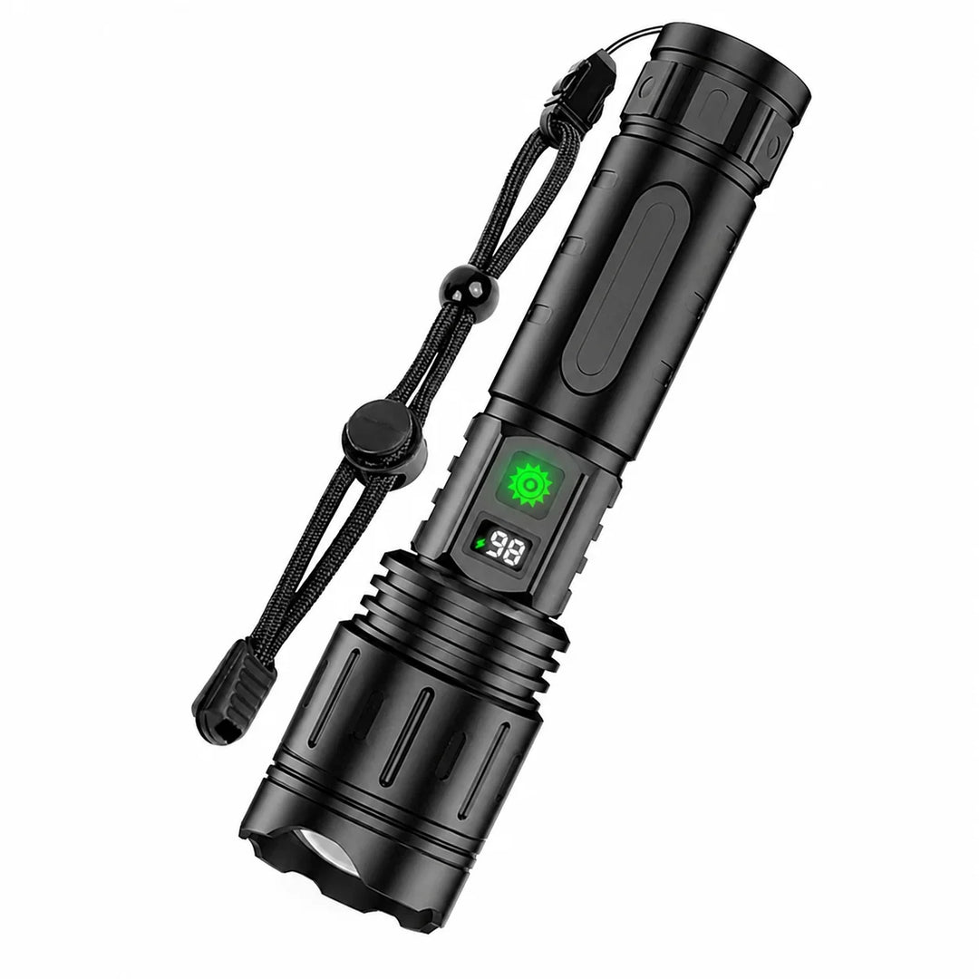 Tactical Flashlight with Long-Throw Beam and USB Rechargeable Battery | Focused Beam for Dark Places | Flashlights