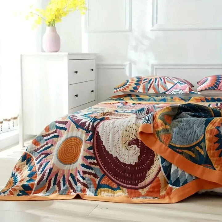 Lightweight Brushed Cotton Throw Blanket, 100% Cotton and Machine Washable | Light Cotton Warmth for Any Season | Throw Blankets
