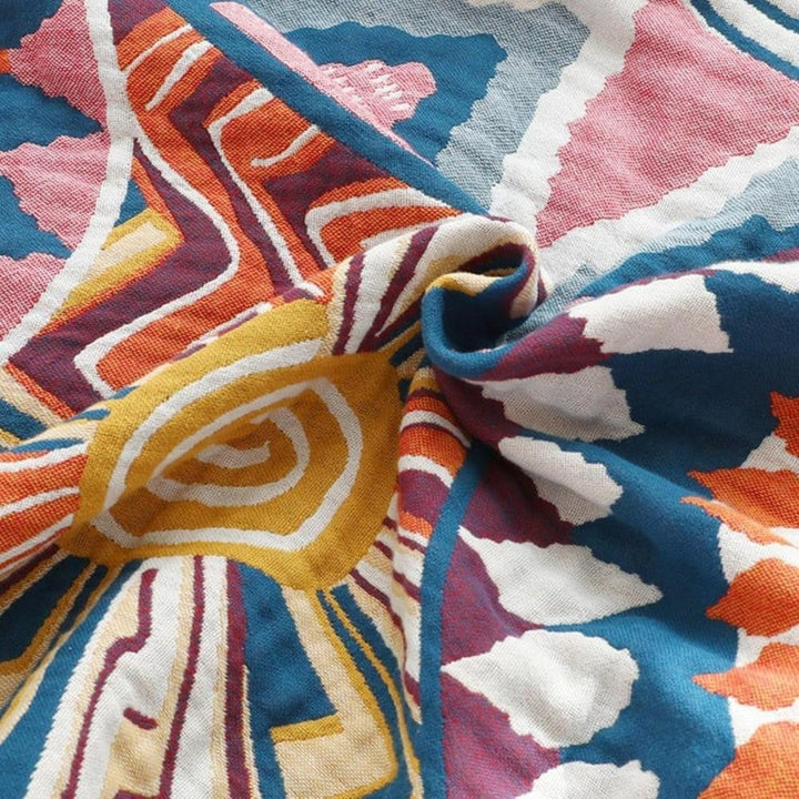 Lightweight Brushed Cotton Throw Blanket, 100% Cotton and Machine Washable | Light Cotton Warmth for Any Season | Throw Blankets