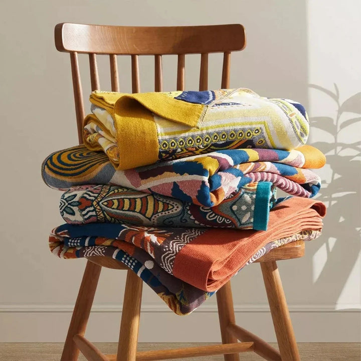 Lightweight Brushed Cotton Throw Blanket, 100% Cotton and Machine Washable | Light Cotton Warmth for Any Season | Throw Blankets