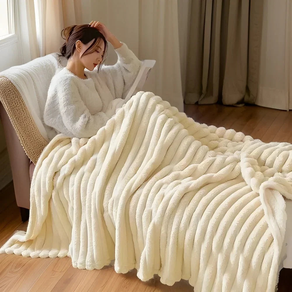 Brushed Double-Sided Fleece Throw Blanket, Anti-Pill and Lightweight | Light, Soft Fleece Warmth | Throw Blankets