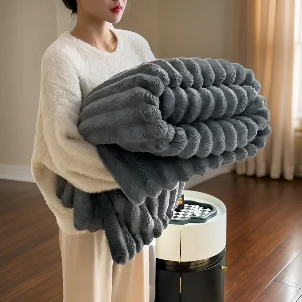 Brushed Double-Sided Fleece Throw Blanket, Anti-Pill and Lightweight | Light, Soft Fleece Warmth | Throw Blankets