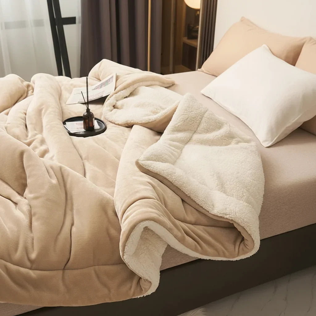 Double-Brushed Flannel Throw Blanket, Lightweight and Machine Washable | Instant Flannel Warmth, No Bulk | Throw Blankets
