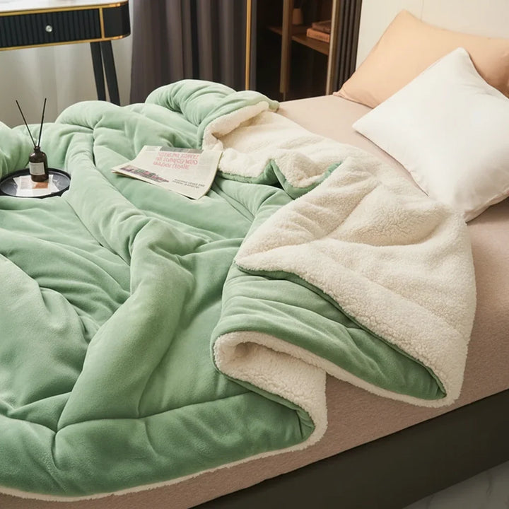 Double-Brushed Flannel Throw Blanket, Lightweight and Machine Washable | Instant Flannel Warmth, No Bulk | Throw Blankets