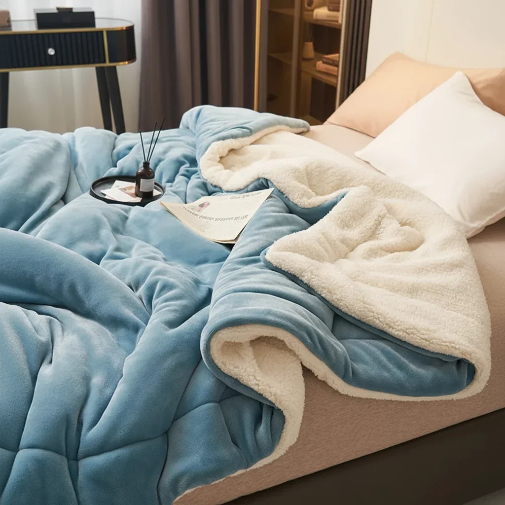 Double-Brushed Flannel Throw Blanket, Lightweight and Machine Washable | Instant Flannel Warmth, No Bulk | Throw Blankets