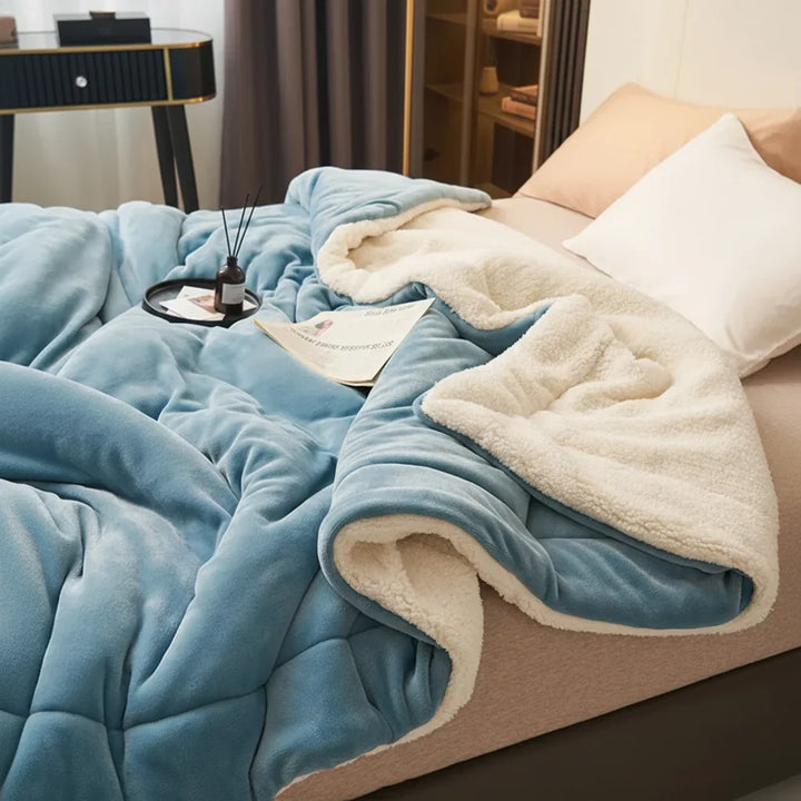 Double-Brushed Flannel Throw Blanket, Lightweight and Machine Washable | Instant Flannel Warmth, No Bulk | Throw Blankets