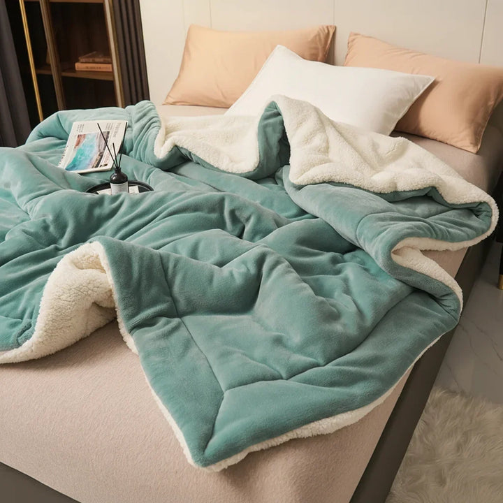 Double-Brushed Flannel Throw Blanket, Lightweight and Machine Washable | Instant Flannel Warmth, No Bulk | Throw Blankets