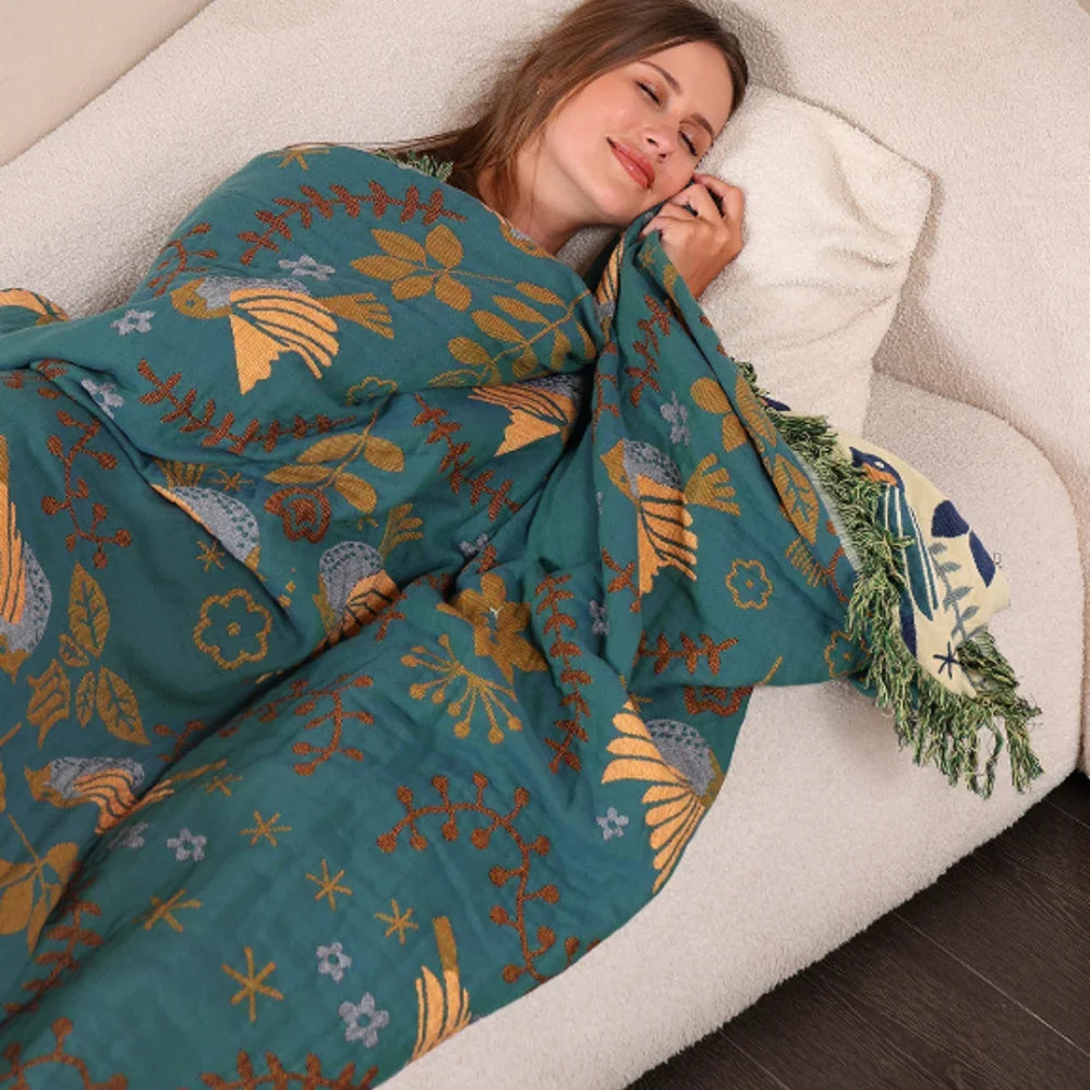 Reversible Cooling Throw Blanket with Smooth Cool Side and Textured Warm Side | Flip for Cool or Cosy | Cooling Blankets