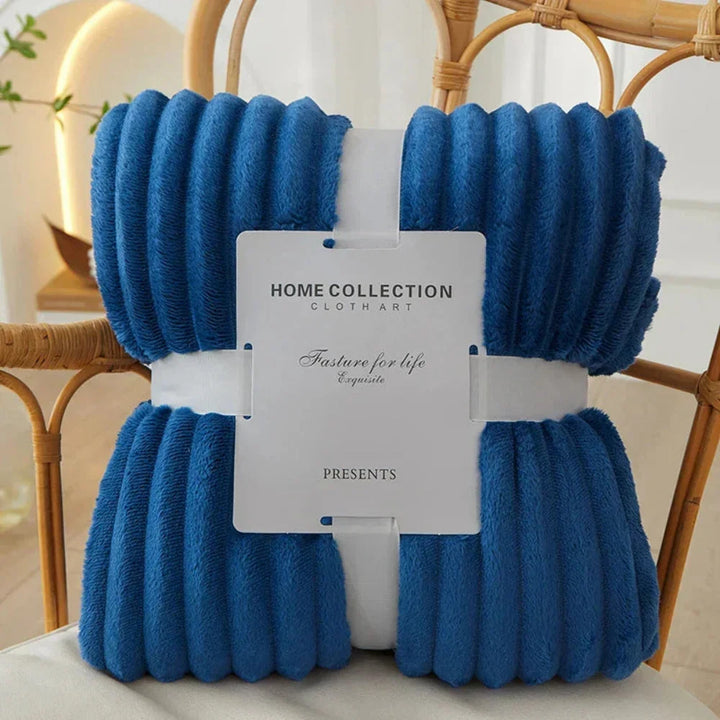 Ribbed Woven Stripe Throw Blanket with Non-Slip Raised Texture | Ribbed Stripes That Grip the Sofa | Throw Blankets