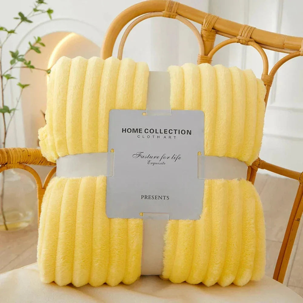 Ribbed Woven Stripe Throw Blanket with Non-Slip Raised Texture | Ribbed Stripes That Grip the Sofa | Throw Blankets