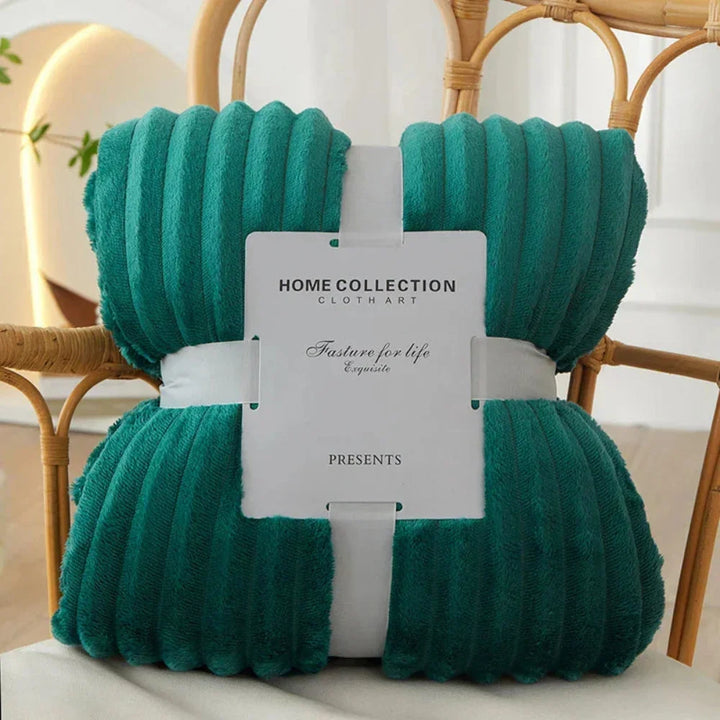 Ribbed Woven Stripe Throw Blanket with Non-Slip Raised Texture | Ribbed Stripes That Grip the Sofa | Throw Blankets