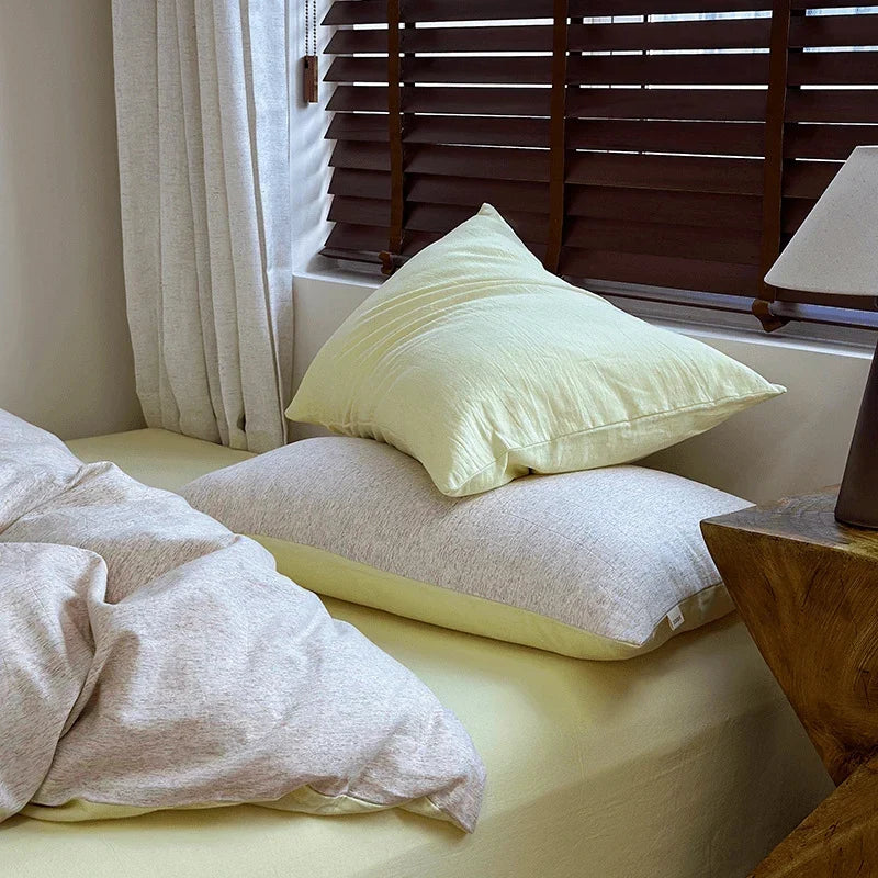 Three-Piece Quilted Cotton-Linen Bedspread and Throw Set, Breathable | Quilted Cotton-Linen Bedspread Set | Bedding Sets