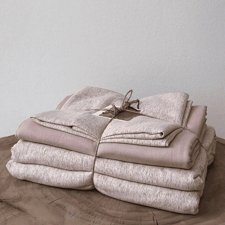 Three-Piece Quilted Cotton-Linen Bedspread and Throw Set, Breathable | Quilted Cotton-Linen Bedspread Set | Bedding Sets