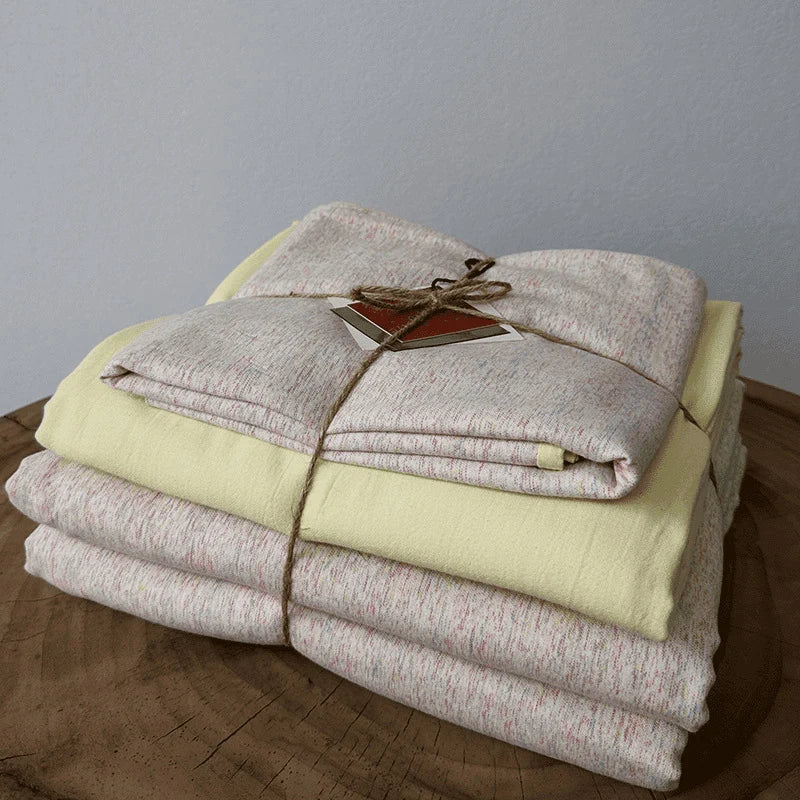 Three-Piece Quilted Cotton-Linen Bedspread and Throw Set, Breathable | Quilted Cotton-Linen Bedspread Set | Bedding Sets