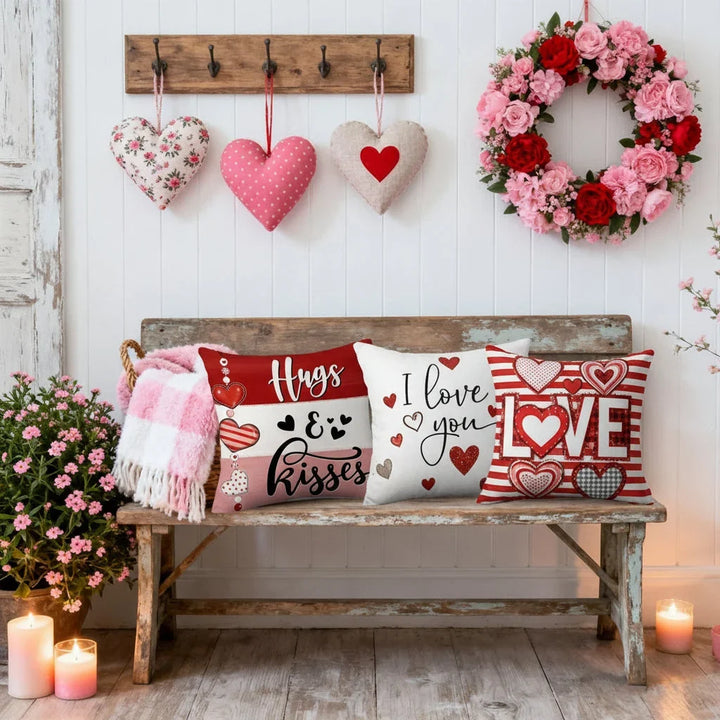 Printed Polyester Throw Pillow Covers with Hidden Zip and Double-Stitched Seams | Easy Seasonal Cushion Refresh | Pillow Covers