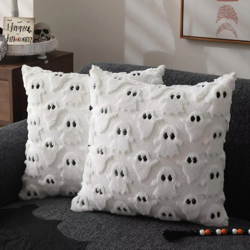 Pumpkin Print Throw Pillow Cover in Machine Washable Microfiber | Seasonal Style for Your Sofa | Pillow Covers