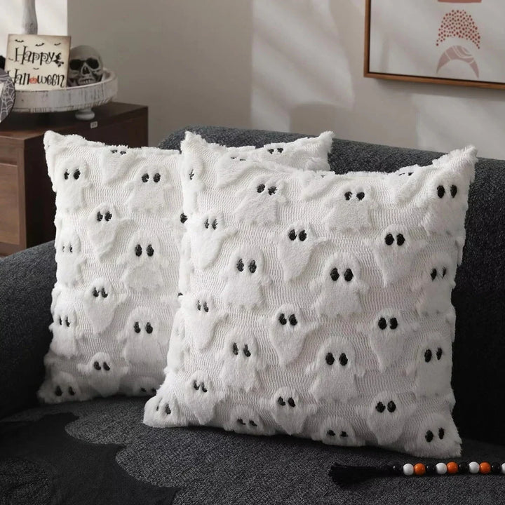 Pumpkin Print Throw Pillow Cover in Machine Washable Microfiber | Seasonal Style for Your Sofa | Pillow Covers