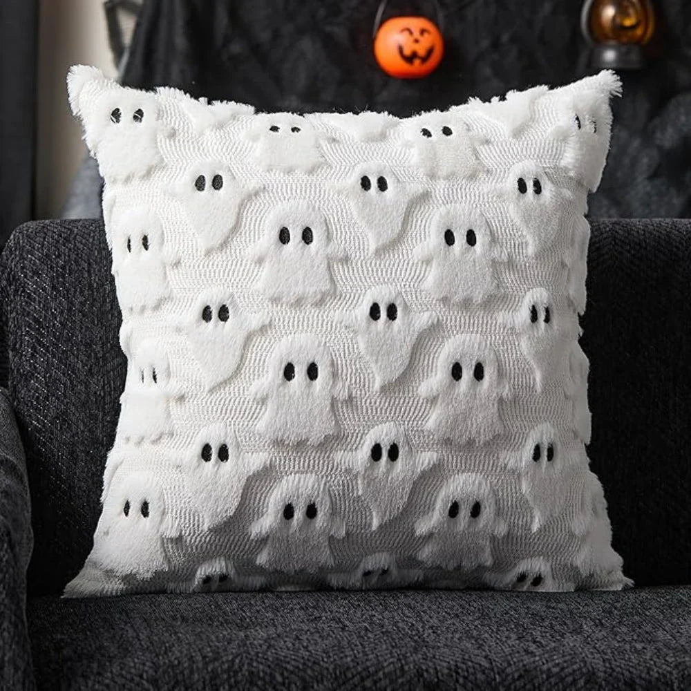 Pumpkin Print Throw Pillow Cover in Machine Washable Microfiber | Seasonal Style for Your Sofa | Pillow Covers
