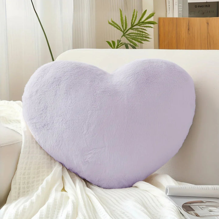Heart-Shaped Throw Pillow with Deep Plush and Structured Fill | Soft Heart Accent Pillow | Throw Pillows