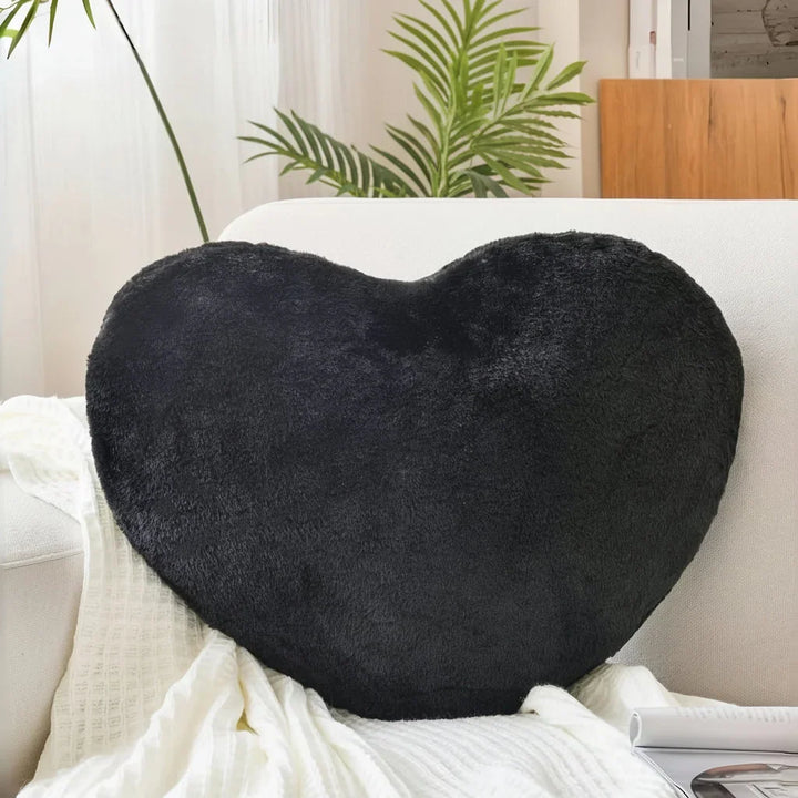 Heart-Shaped Throw Pillow with Deep Plush and Structured Fill | Soft Heart Accent Pillow | Throw Pillows