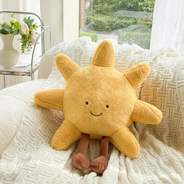 Plush Velvet Sun or Moon Throw Pillow with Raised Motif and Insert Included | Raised Sun and Moon Velvet Cushion | Throw Pillows